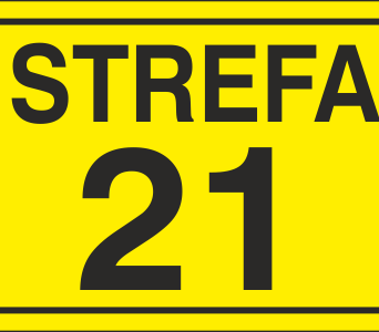 Strefa 21 - Znak ostrzegawczy. Znak informacyjny - NB005