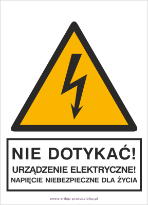 Nie dotykać - Znak elektryczny - HA024