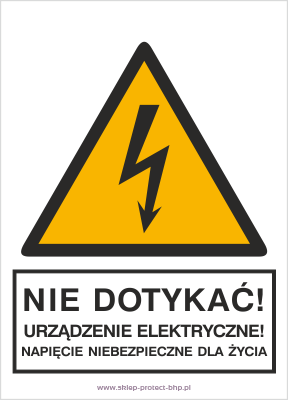 Znak elektryczny HA024 - Nie dotykać