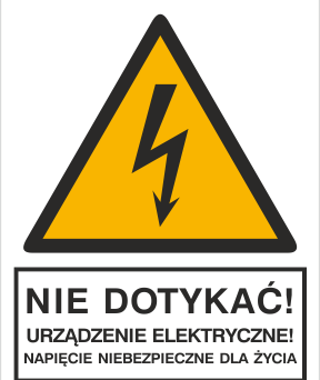 Nie dotykać - Znak elektryczny - HA024