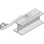 Punkt kotwiczenia pod dachówkę + zestaw montażowy do profilu stalowego M12x40 AT 401 - rysunek