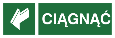 Ciągnąć - Znak ewakuacyjny - AC047
