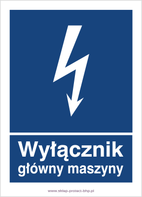 Główny wyłącznik maszyny - Znak elektryczny - HG052