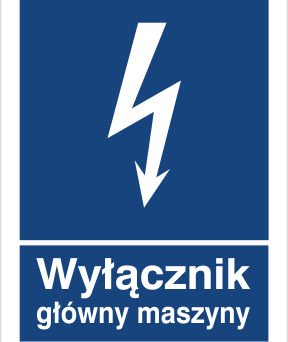 Główny wyłącznik maszyny - Znak elektryczny - HG052