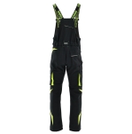 Czarno-żółte spodnie ogrodniczki COMFORT WINTER - tył