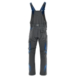 Niebiesko-szare spodnie ogrodniczki COMFORT WINTER - tył