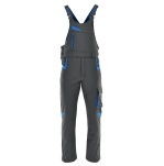 Niebiesko-szare spodnie ogrodniczki COMFORT WINTER - przód