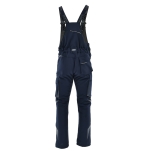 Granatowo-szare spodnie ogrodniczki COMFORT WINTER - tył