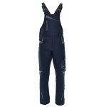 Granatowo-szare spodnie ogrodniczki COMFORT WINTER - przód