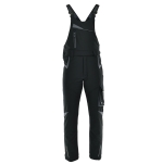 Czarno-szare spodnie ogrodniczki COMFORT WINTER - przód