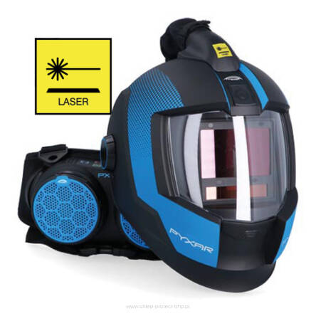 Przyłbica spawalnicza PYXAR AIR LASER z systemem PX-FLOW MOST i torbą + BLACK&DECKER