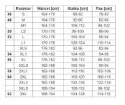 Spodnie ogrodniczki KOLPEO BASIC - wymiary