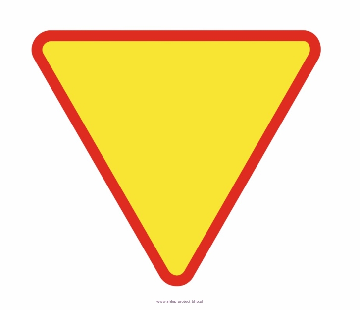 Znak ostrzegawczy A-7 ustąp pierwszeństwa