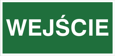 Wejście - Znak ewakuacyjny - AC036