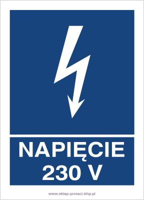 Napięcie 230 V - Znak elektryczny - HG008