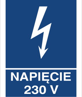 Napięcie 230 V - Znak elektryczny - HG008