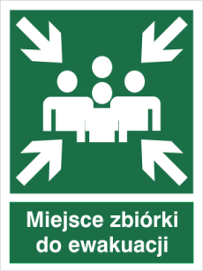 Miejsce zbiórki do ewakuacji - Znak ewakuacyjny - AF007