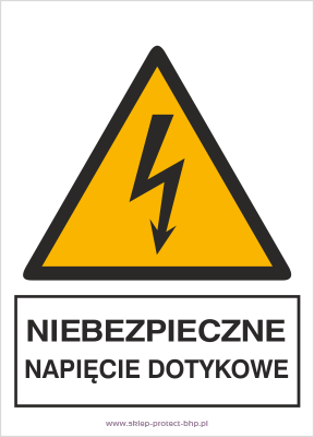 Niebezpieczne napięcie dotykowe - Znak elektryczny - HA015