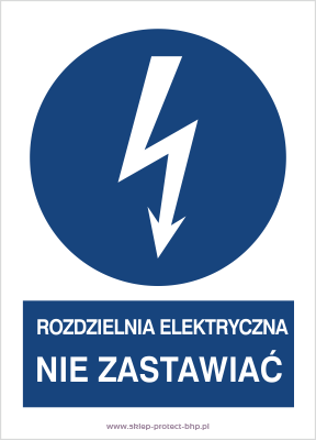 Nie zastawiać rozdzielnia elektryczna - Znak elektryczny - HE021