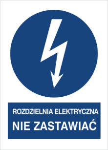 Nie zastawiać rozdzielnia elektryczna - Znak elektryczny - HE021