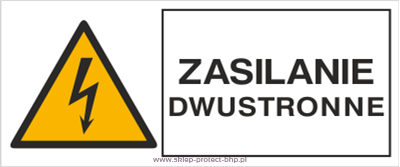 Zasilanie dwustronne - Znak elektryczny - HB017