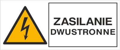 Zasilanie dwustronne - Znak elektryczny - HB017