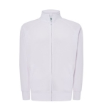 Biała bluza męska FULL ZIP JHK