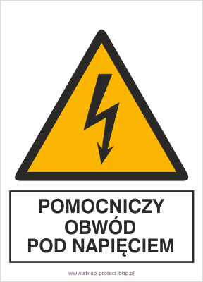 Obwód pomocniczy pod napięciem - Znak elektryczny - HA010