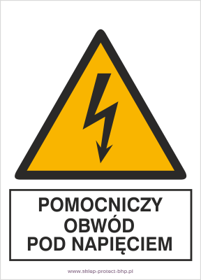 Znak elektryczny HA010 - obwód pomocniczy pod napięciem
