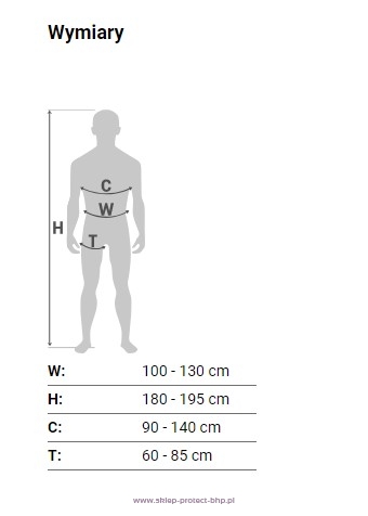 Szelki bezpieczeństwa P-81D - wymiary