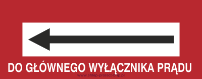 Znak przeciwpożarowy BC130 - do głównego wyłącznika prądu