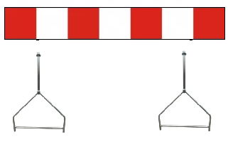 Tablica U-3 1800 x 600 + 2 stojaki