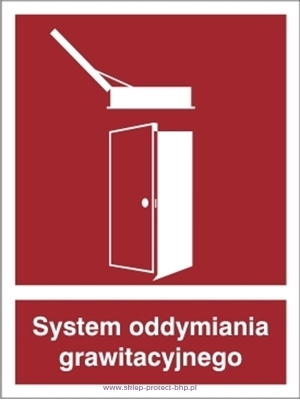 Znak przeciwpożarowy BC059 - System oddymiania grawitacyjnego