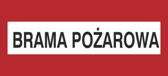 Brama pożarowa - Znak przeciwpożarowy - BC106