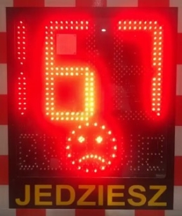 Radar prędkości SPEED LUX z buźką solar