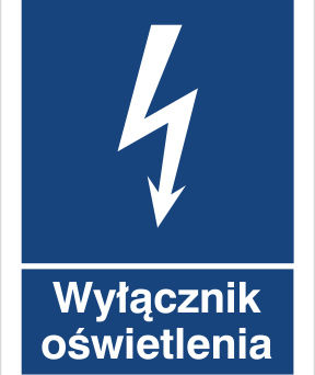 Wyłącznik oświetlenia - Znak elektryczny - HG028