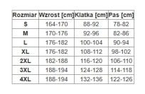 Polar JENOT gr. 350 kolor granat - wymiary