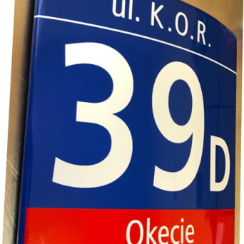 Warszawska tablica adresowa MSI 350x350 z wieszakiem ściennym