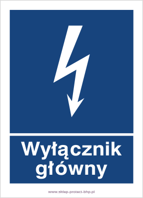 Wyłącznik główny - Znak elektryczny - HG012