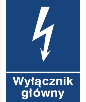 Wyłącznik główny - Znak elektryczny - HG012