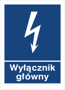 Wyłącznik główny - Znak elektryczny - HG012