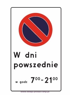 Znak B-39 strefa ograniczonego postoju