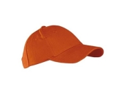 Pomarańczowa CZAPKA 6p - ZAPIĘCIE NA RZEP JHK