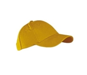 Żółta CZAPKA 6p - ZAPIĘCIE NA RZEP JHK
