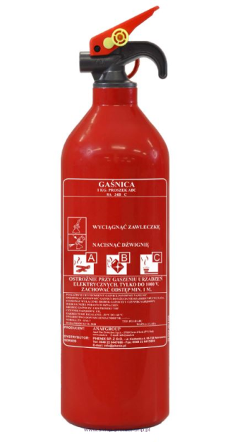 Samochodowa gaśnica proszkowa ABC 1 kg