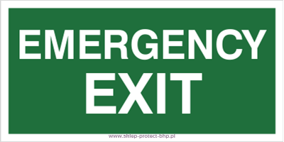 Emergency EXIT - Znak ewakuacyjny - AC002