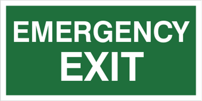 Emergency EXIT - Znak ewakuacyjny - AC002