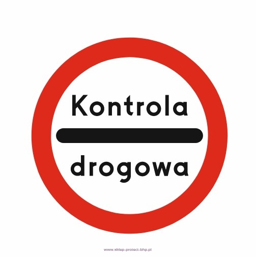 Znak B-32e kontrola drogowa