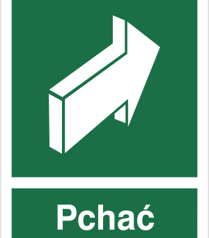 Pchać - Znak ewakuacyjny - AC030