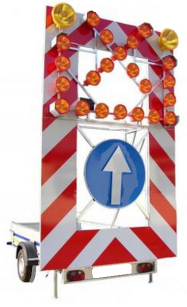 U-26a tablica zamykająca na przyczepie dwuosiowej WIOLA 22 lampowa autostradowa